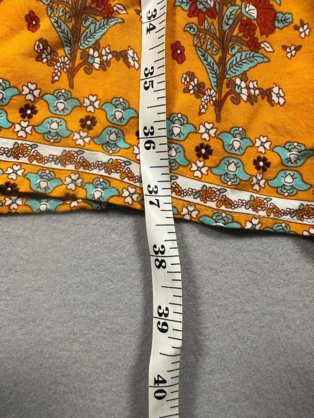 Bluetime Womens Boho Floral Tunic Dress 3/4 Sleeves V-Neckline Large Viscose - Picture 8 of 8